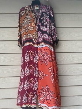 anthurium flowers blue slip maxi dress FARM Rio | Dresses | Farm Rio Size:EU 41/US 9.5 black fall dress A-Line Mother of the